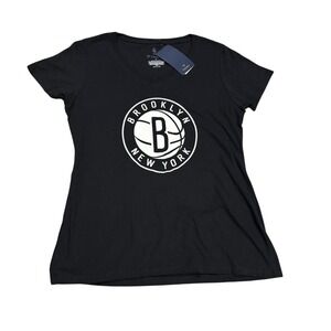 Fanatics Brooklyn Nets Jeremy Lin #7 T-Shirt Black White‎ Women's Small